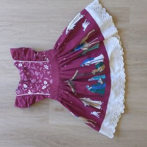Eleanor Rose Nativity Dress, Burgundy, 2t